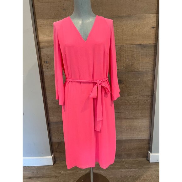 AKRIS pink silk knee length dress size US 4 - Picture 2 of 12